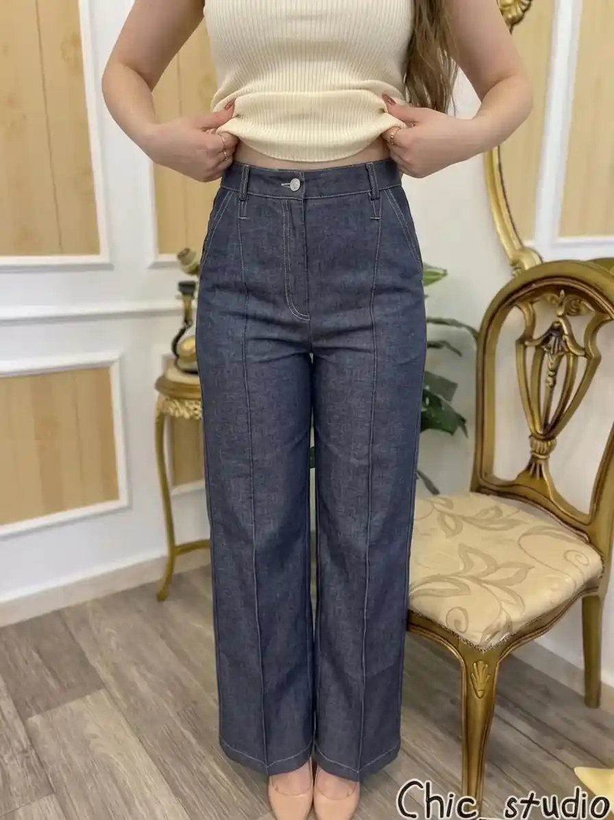 Pantalon en jean coupe droite - Image 2